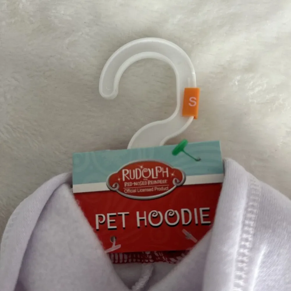 NEW Rudolph the Red-Nosed Reindeer Pet Dog Hoodie Size‎ Small 13-15